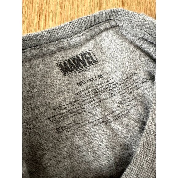 Marvel Deadpool Vitruvian Man Diagram Grey Short Sleeve Shirt size M - Picture 4 of 4